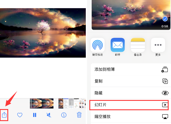 五河苹果14维修店分享iPhone14相册视频如何循环播放 