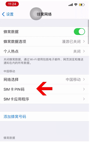 五河苹果14维修网分享如何给iPhone14的SIM卡设置密码 