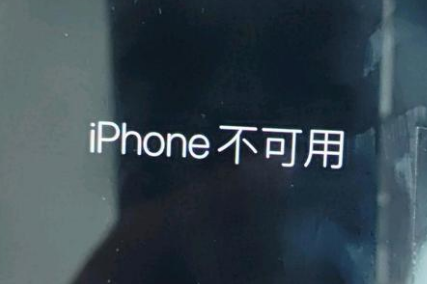 五河苹果服务网点分享锁屏界面显示“iPhone 不可用”如何解决 